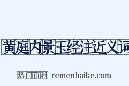 黄庭内景玉经注近义词是什么意思的图片